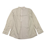 Miranda Long Sleeve Shirts Solid Color with Striped Pattern White for Boys