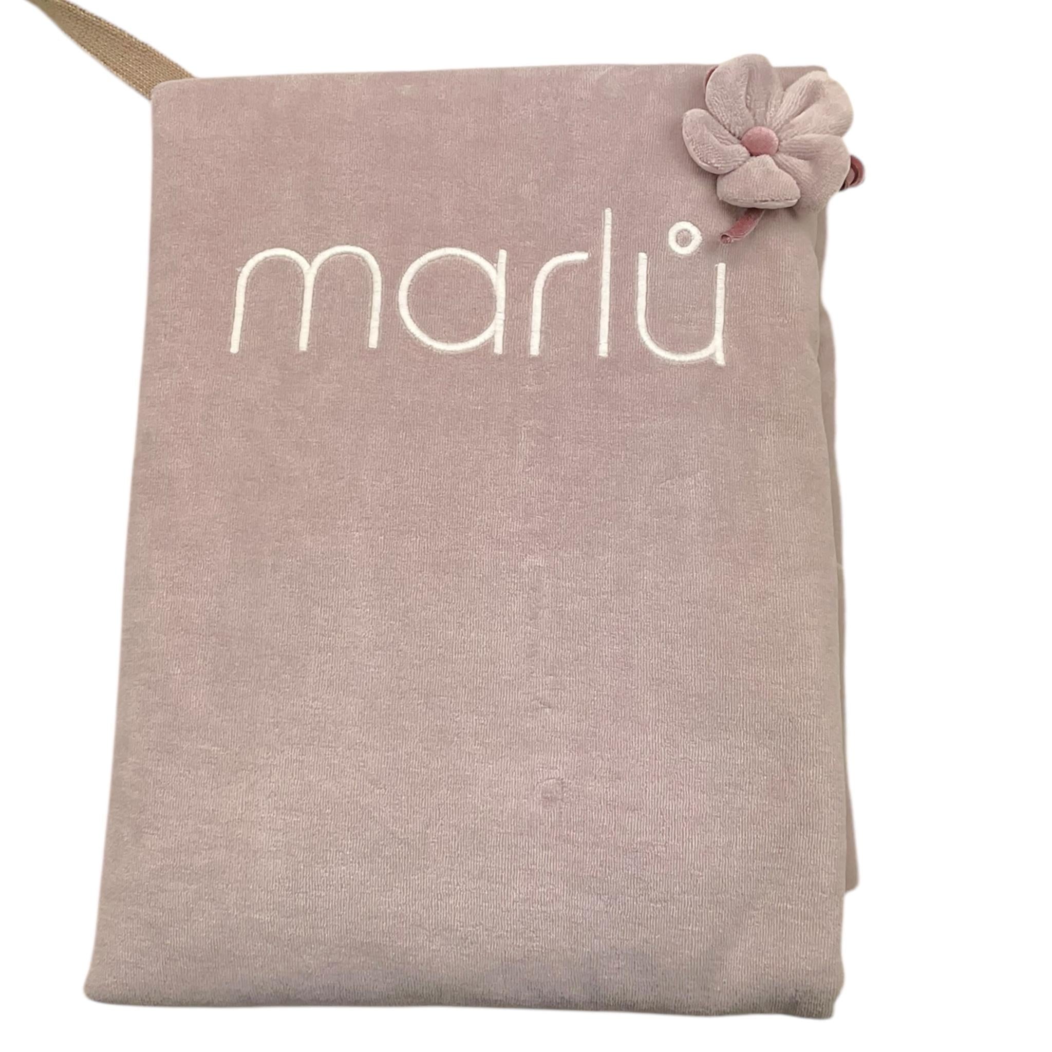 MARLU' coperta tinta unita con applicazioni Rosa per Neonata IB1081 ROSA MARLU' 