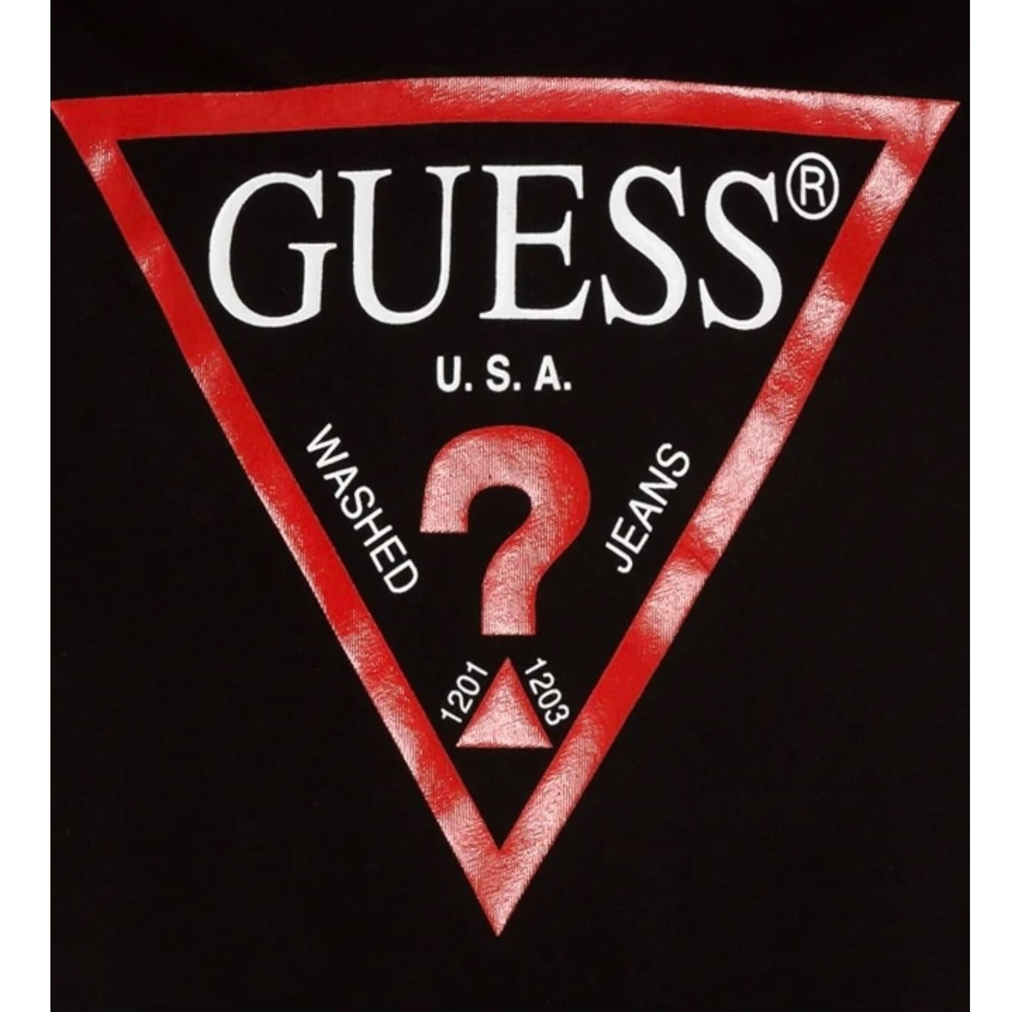 Guess T-Shirt Tinta Unita con Logo per Bambino L73I55K8HM0X NERO GUESS 