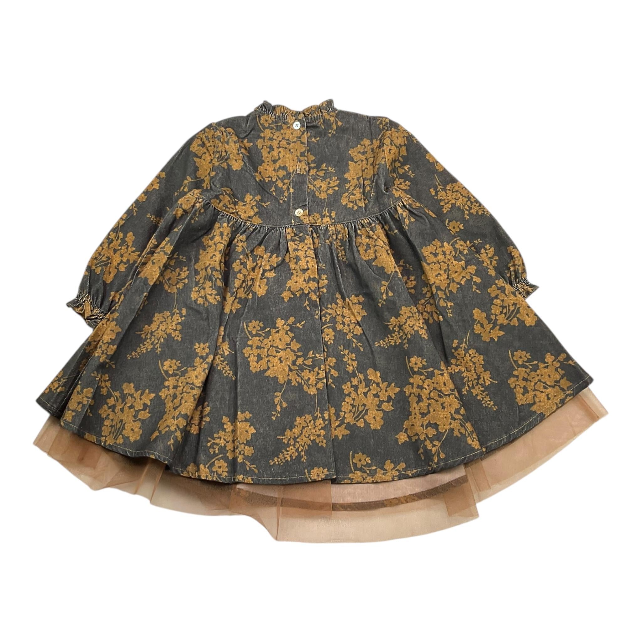 ZHOE & TOBIAH abito tinta unita con stampa fiori Nero per Neonata VFL2N NERO ZHOE & TOBIAH 