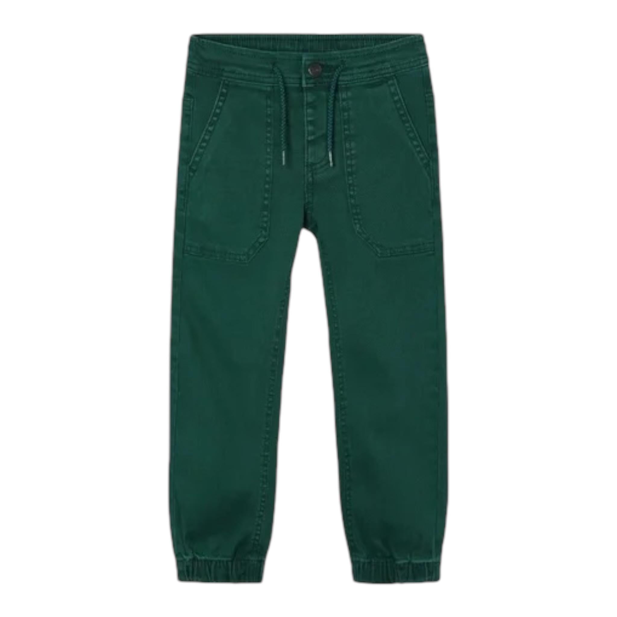 MAYORAL pantalone tinta unita con elastico in vita Verde per Bambino 4536 VERDE MAYORAL 