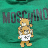 MOSCHINO felpa chiusa girocollo tinta unita con stampa Verde per Neonato MUF05JX VERDE MOSCHINO 