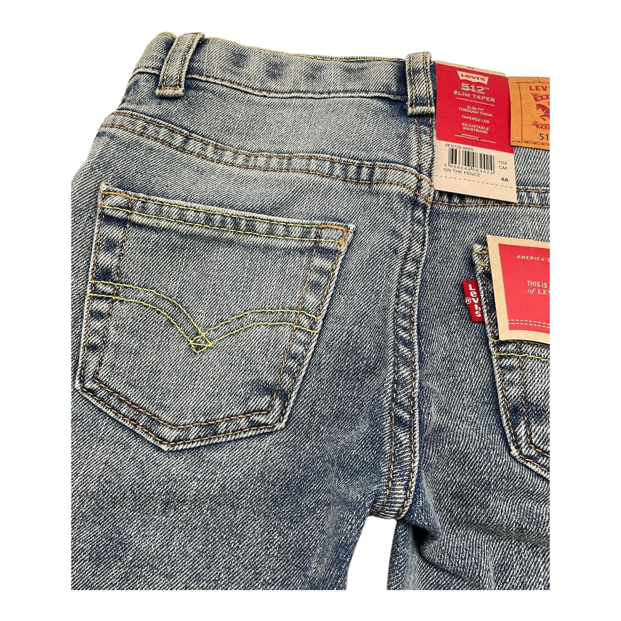 LEVI'S jeans tinta unita con girovita regolabile Azzurro per Bambino 8E6728 AZZURRO LEVI'S 