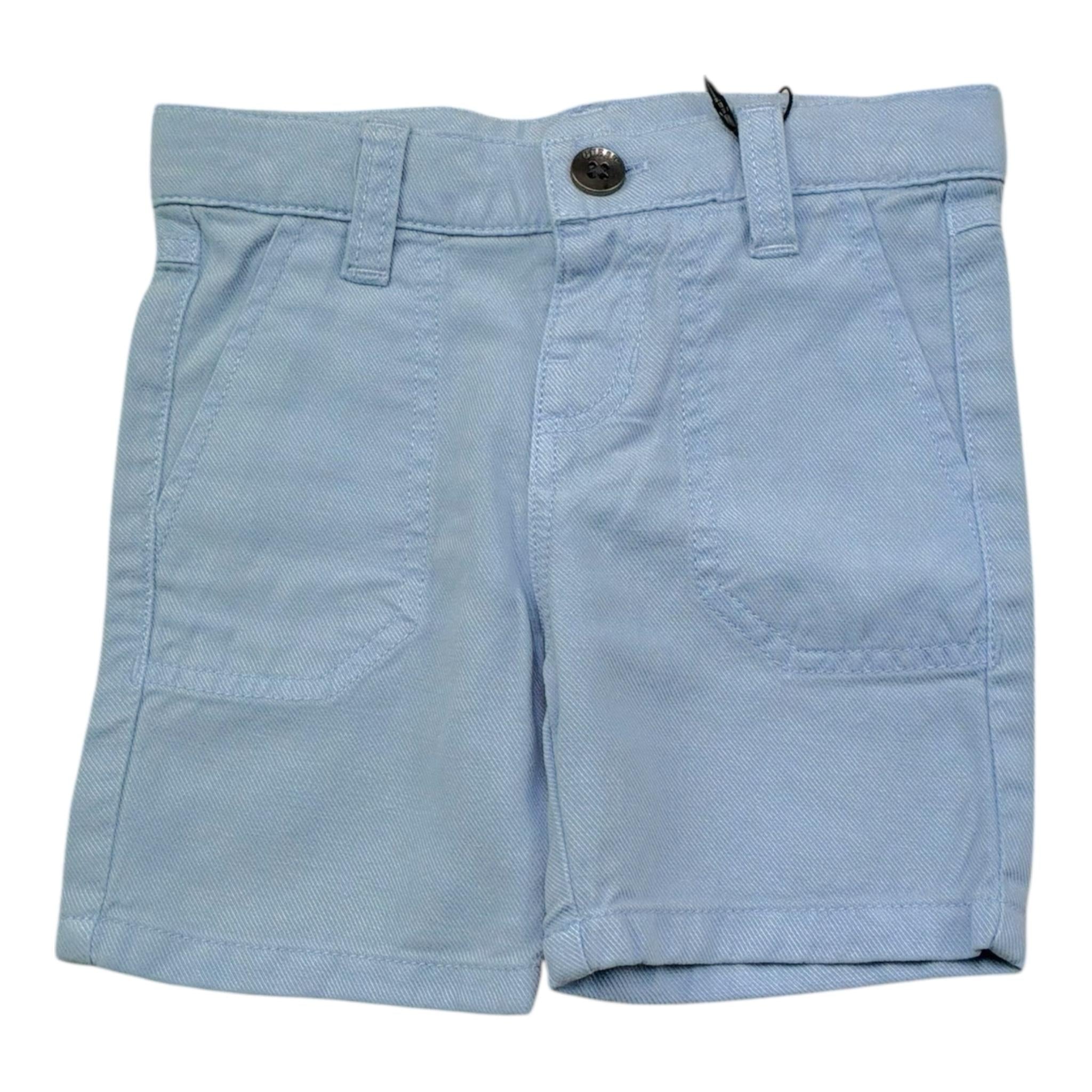 Guess Bermuda Tinta Unita con Girovita Regolabile per Neonato N5GD07WHAR0 AZZURRO GUESS 