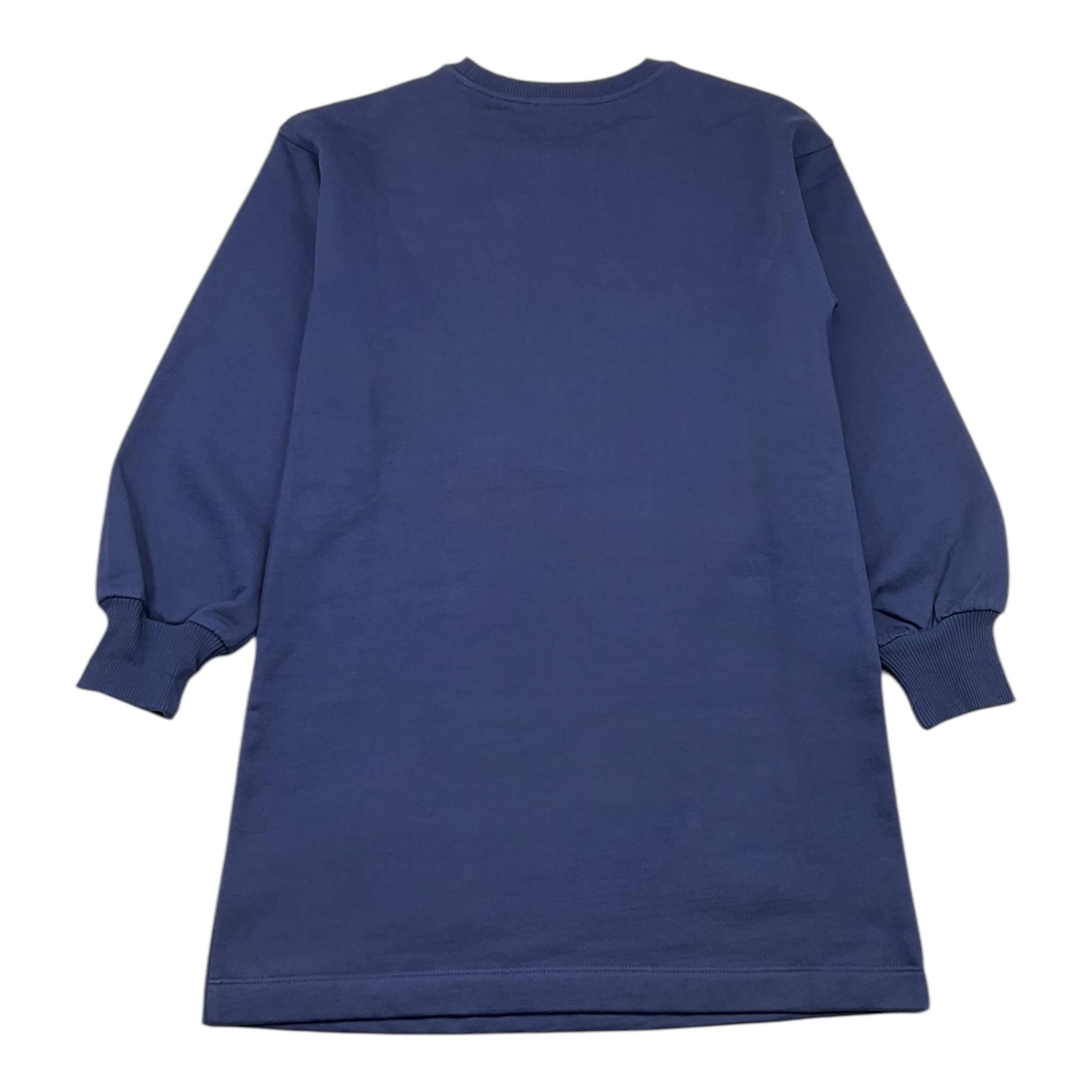 MOSCHINO abito tinta unita modello felpa con logo Blu per Bambina HDV0GY BLU MOSCHINO 
