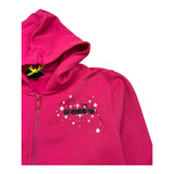 DIADORA felpa con zip e cappuccio tinta unita con logo Fuxia per Bambina F4DIBGZH098 FUXIA DIADORA 