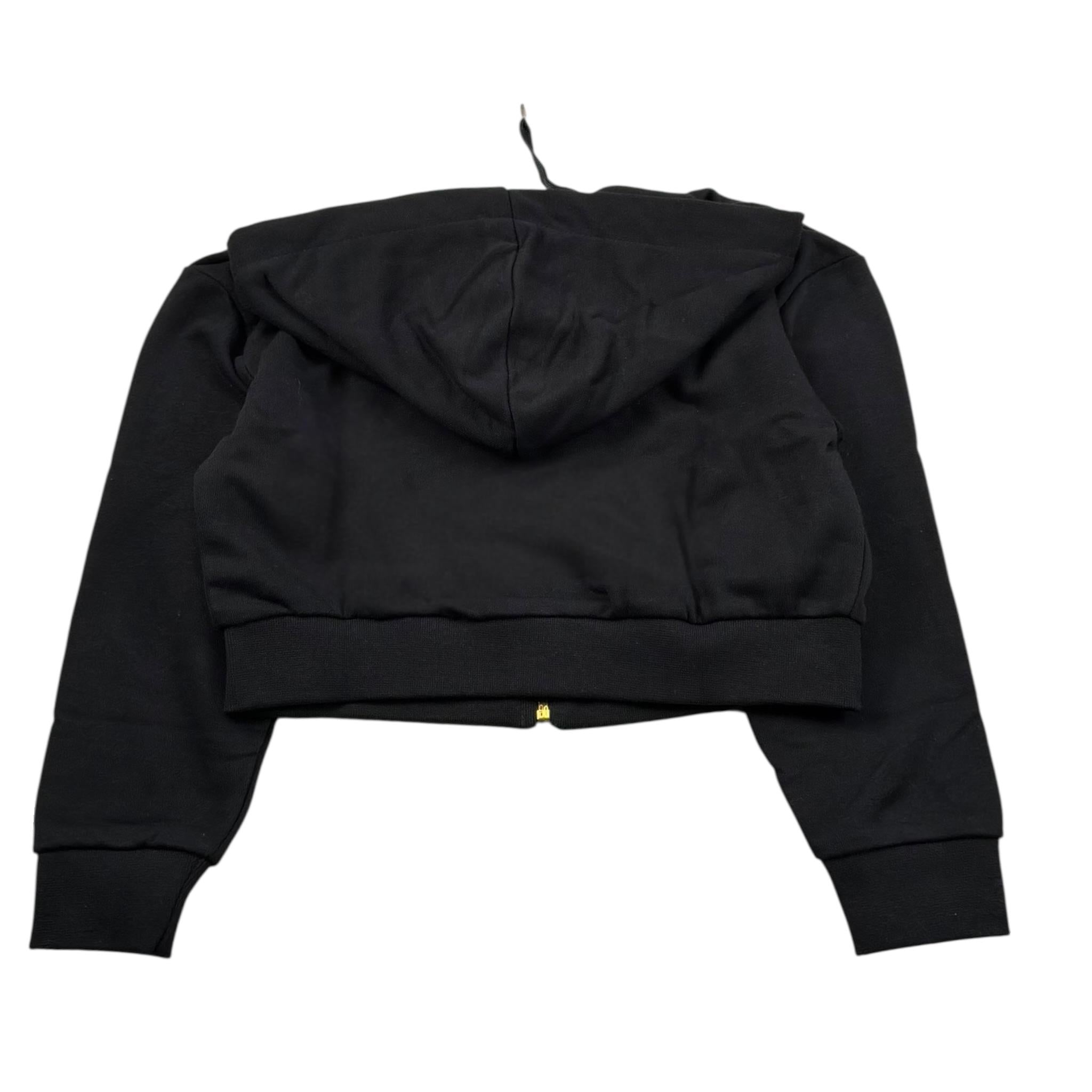Lu Lu By Miss Grant Felpa tinta unita con Zip E Cappuccio Nero per Bambina LL3149 NERO LU LU BY MISS GRANT 