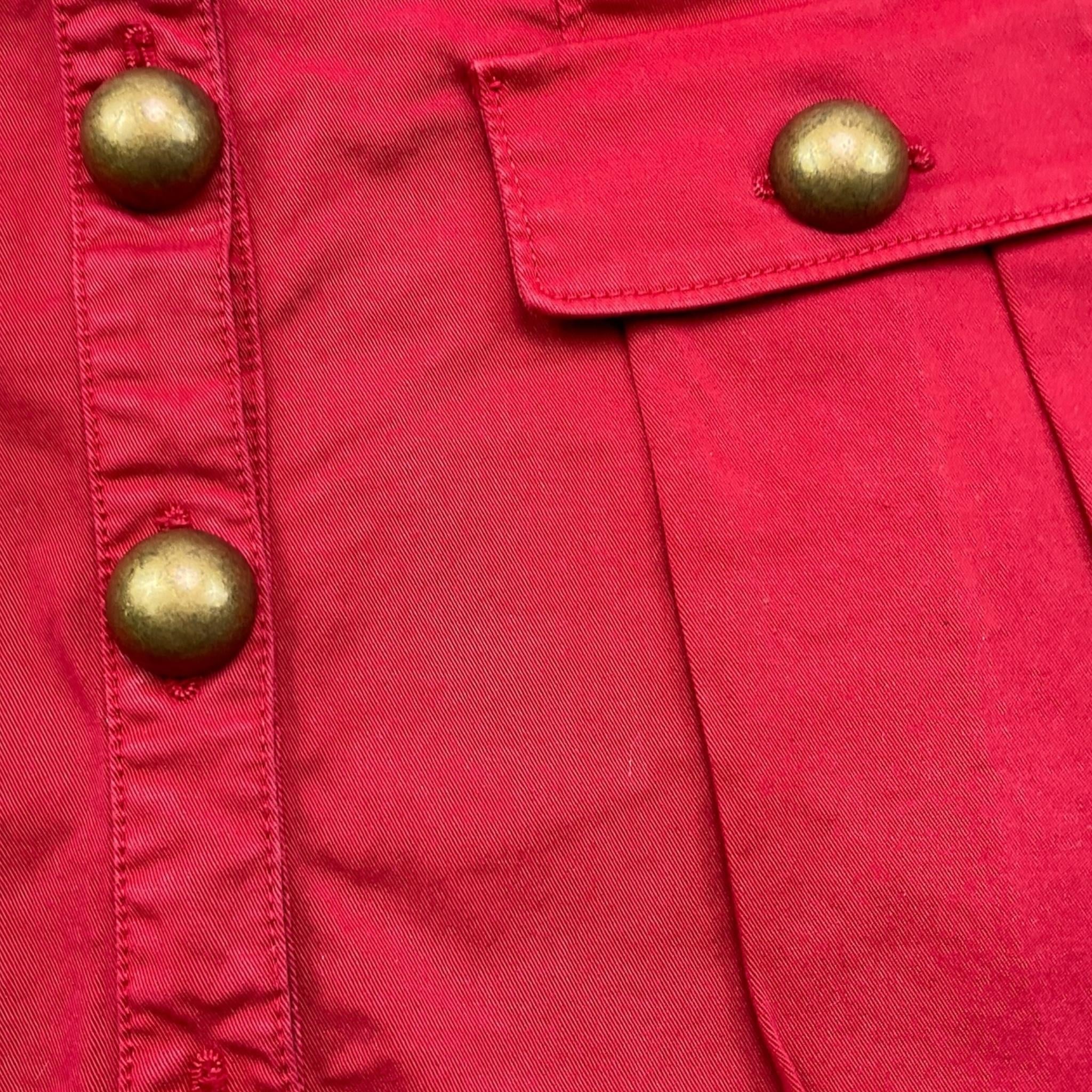 PHILOSOPHY gonna tinta unita con bottoni in contrasto Rosso per Bambina PFGO018 ROSSO PHILOSOPHY 