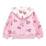 MONNALISA felpa con zip e cappuccio tinta unita cn cappuccio in contrasto Rosa per Bambina 39D800J ROSA MONNALISA 
