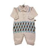 MARLU' tutina tinta unita con bottoni Beige per Neonato IG6810 BEIGE MARLU' 