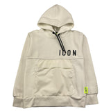 ICON felpa chiusa con cappuccio tinta unita con logo Bianco per Bambino IBS200358 BIANCO ICON 