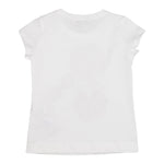 Monnalisa T-Shirt Tinta Unita Girocollo con Stampa per Bambina 11E623 BIANCO MONNALISA 