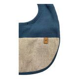 Wedoble Blue Two-Tone Bib For Newborn