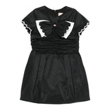 Elisabetta Franchi Abito Mezza Manica Tinta Unita con Fiocco per Bambina EFAB585 NERO ELISABETTA FRANCHI 