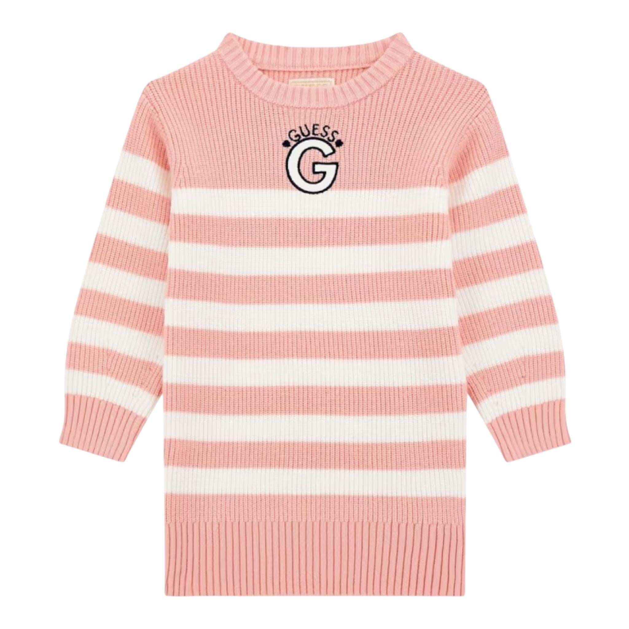 GUESS abito manica lunga girocollo in maglia Rosa per Neonata K4YK22Z3FU0N ROSA GUESS 