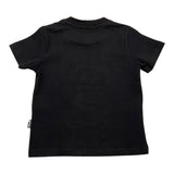 Daniele Alessandrini Solid Color Crew Neck T-Shirt With Black Logo Print for Newborns