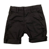 Daniele Alessandrini Bermuda Solid Color With Adjustable Waist Black For Newborn