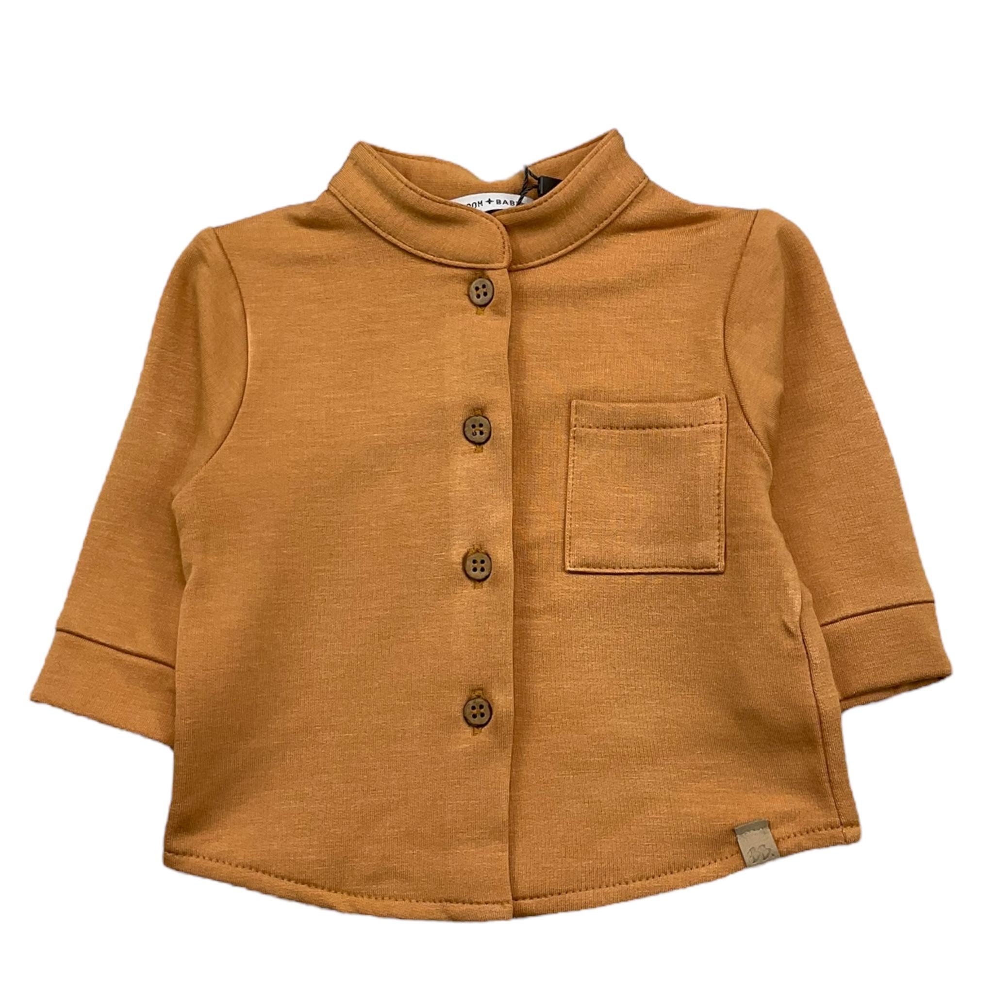 BAMBOOM+BABIES shirt tinta unita con bottoni modello camicia Senape per Neonato 408A SENAPE BAMBOOM+BABIES 