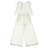 Liu Jo Palazzo Sleeveless One-Piece Jumpsuit Solid Color White For Girls
