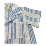 Babe & Tess Camicia Tinta Unita con Fantasia A Righe per Bambino 03518162 BIANCO BABE & TESS 