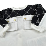 Elisabetta Franchi Tutina Bicolore con Taschini per Neonata ENTU097 BIANCO/NERO ELISABETTA FRANCHI 