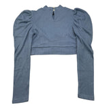 NAICE maglia girocollo tinta unita modello crop Azzurro per Bambina 231096 AZZURRO NAICE 