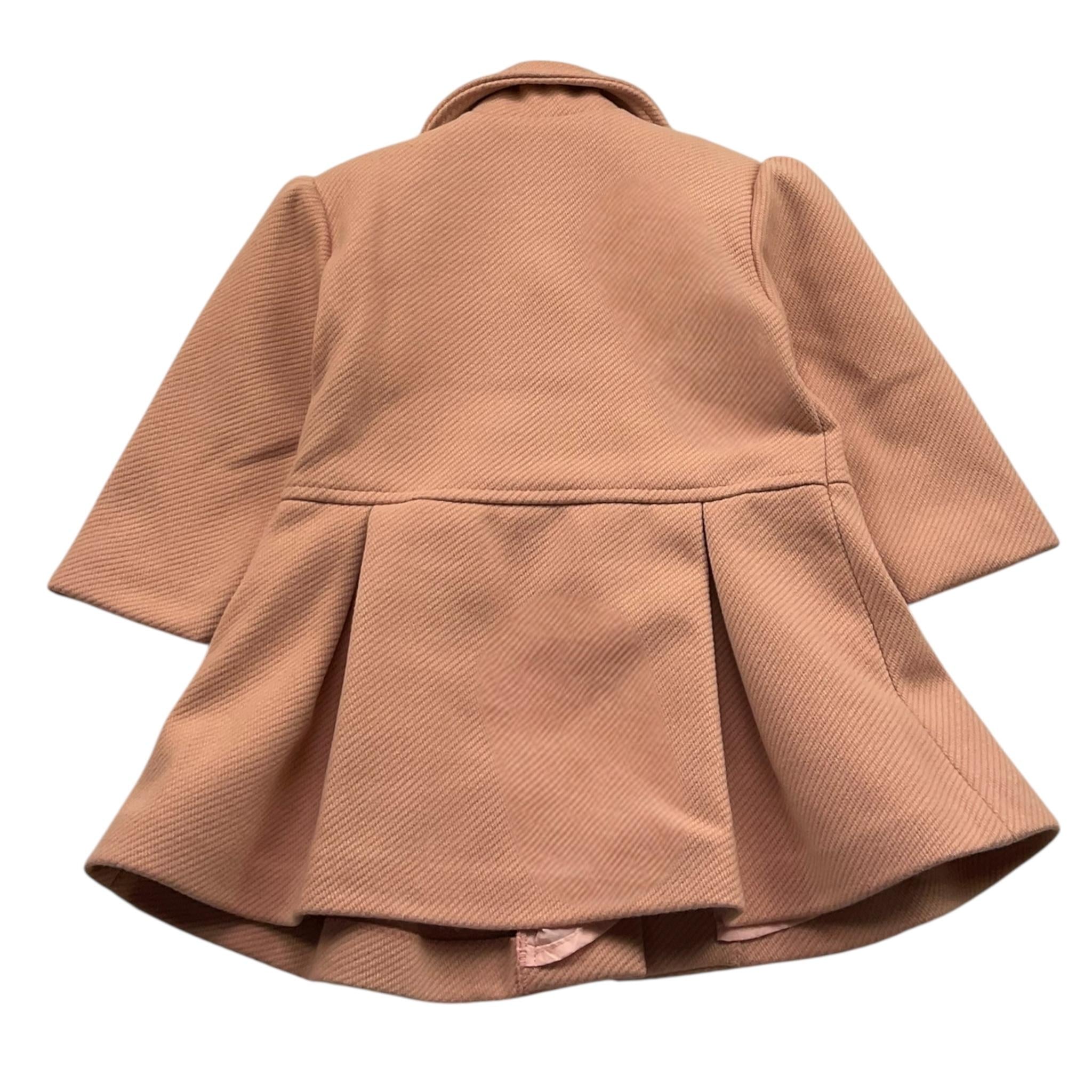 CIAO BIMBA cappotto tinta unita  con fiocchi Rosa per Neonata CIAO ROSA CIAO BIMBA 