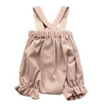 LA STUPENDERIA salopette tinta unita con fiocco Rosa per Neonata TBCU52XX ROSA LA STUPENDERIA 
