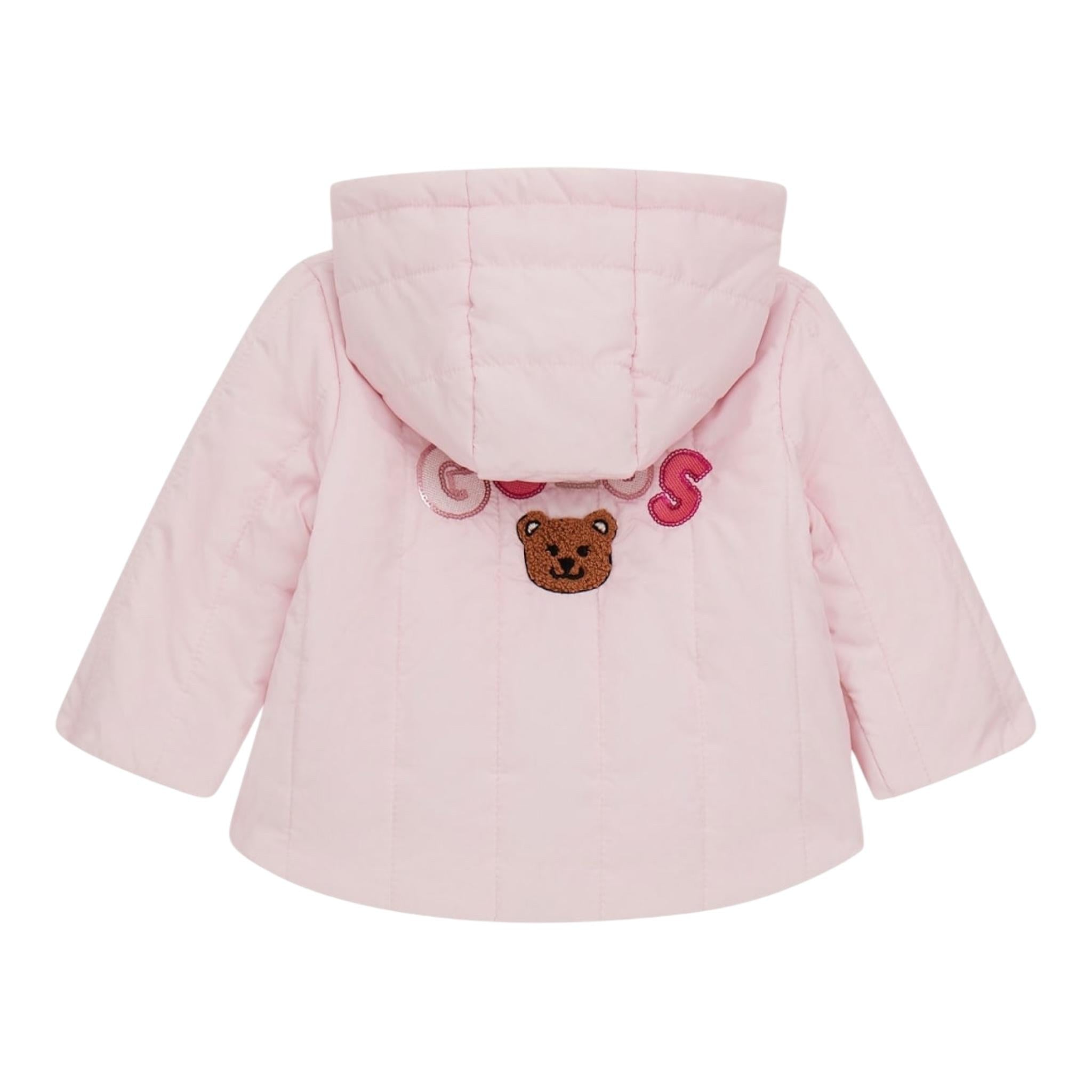 GUESS giubbino tinta unita con zip e cappuccio Rosa per Neonata A4YL00WCFM0 ROSA GUESS 