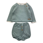 CALAMARO completo 2pz felpa-coulotte tinta unita Azzurro per Neonato 11033 AZZURRO CALAMARO 