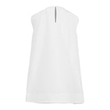 Dou Dou Solid Color Sleeveless Dress With White Bow For Girls
