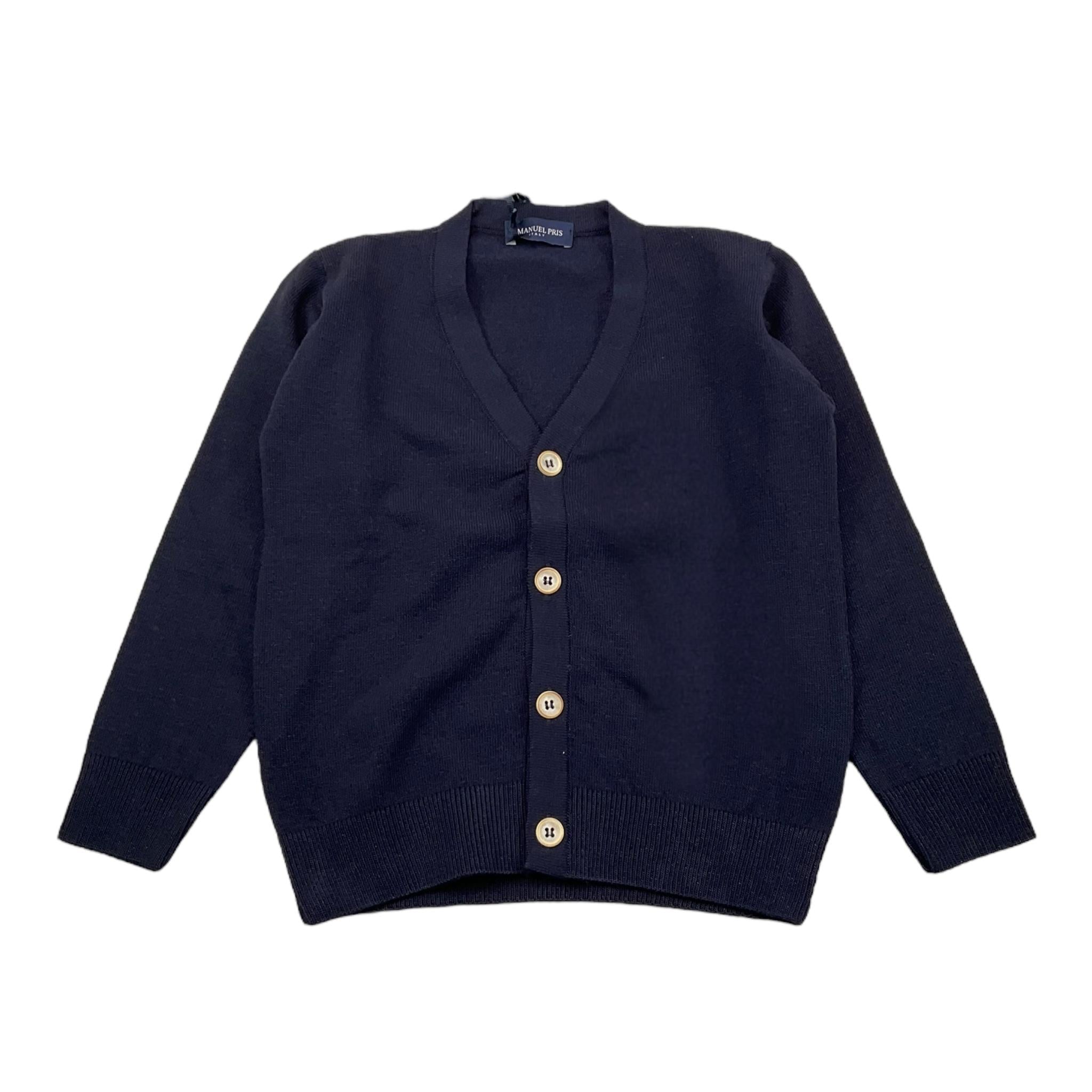 EMANUEL PRIS cardigan tinta unita con bottoni Blu per Bambino EMG7055B BLU EMANUEL PRIS 