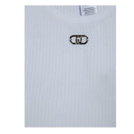 Liu Jo Canotta Tinta Unita con Logo per Bambina GA5041X BIANCO LIU JO 