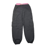 Disclaimer Plain Trousers With Contrasting Elastic Waistband Black For Girls
