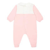Moschino Tutina Bicolore con Stampa per Neonata MUY07F ROSA MOSCHINO 
