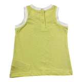 Chicco Solid Color Crew Neck Green Tank Top For Newborn