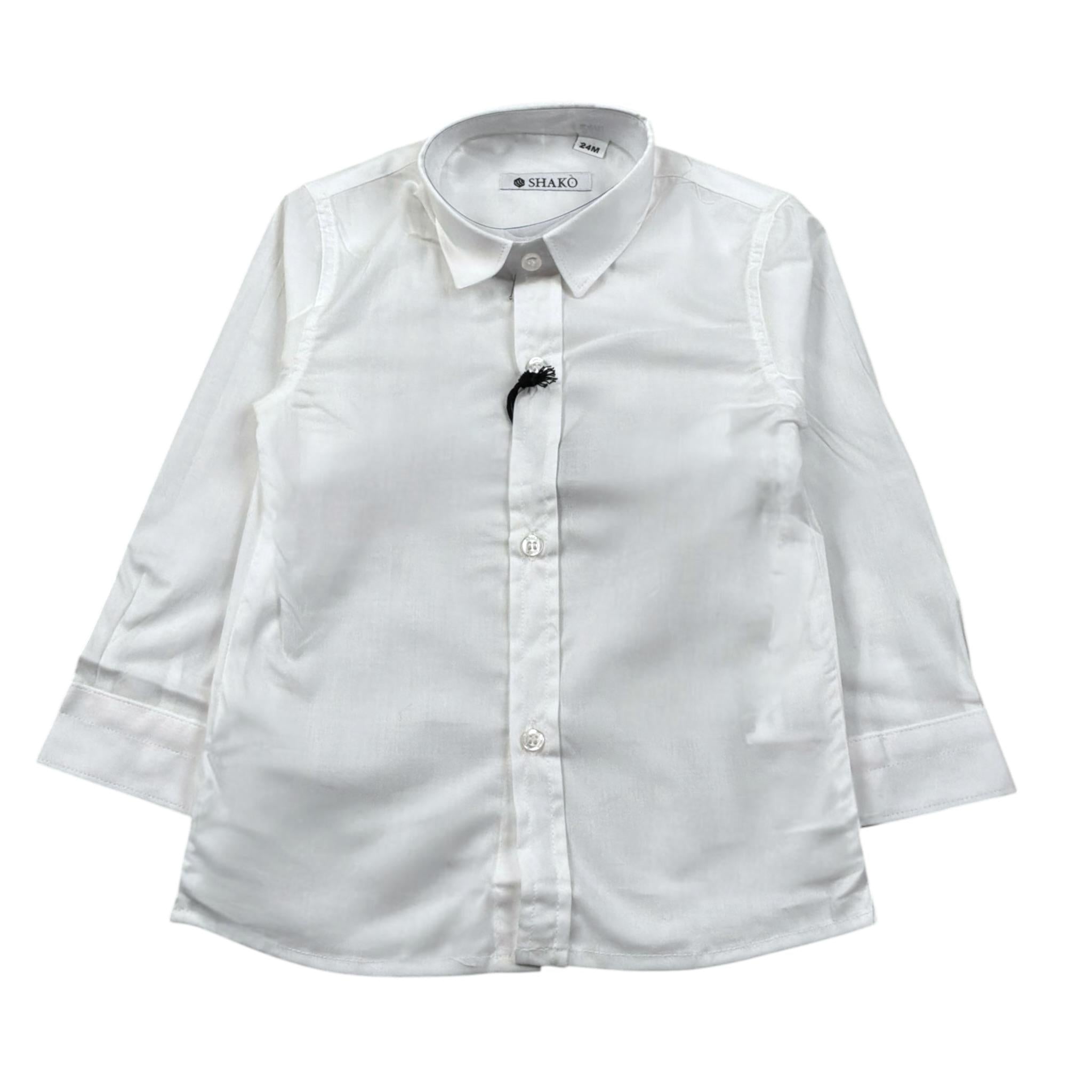 Shako' Camicia Manica Lunga Tinta Unita per Bambino CMSH1 PANNA SHAKO' 