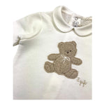 IL GUFO tutina manica lunga tinta unita con stampa Panna per Neonato A24TP342M0116 PANNA IL GUFO 