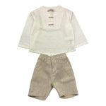 Paz Rodriguez Completo 2 Pezzi Camicia-Bermuda per Bambino 006152421 BIANCO/BEIGE PAZ RODRIGUEZ 