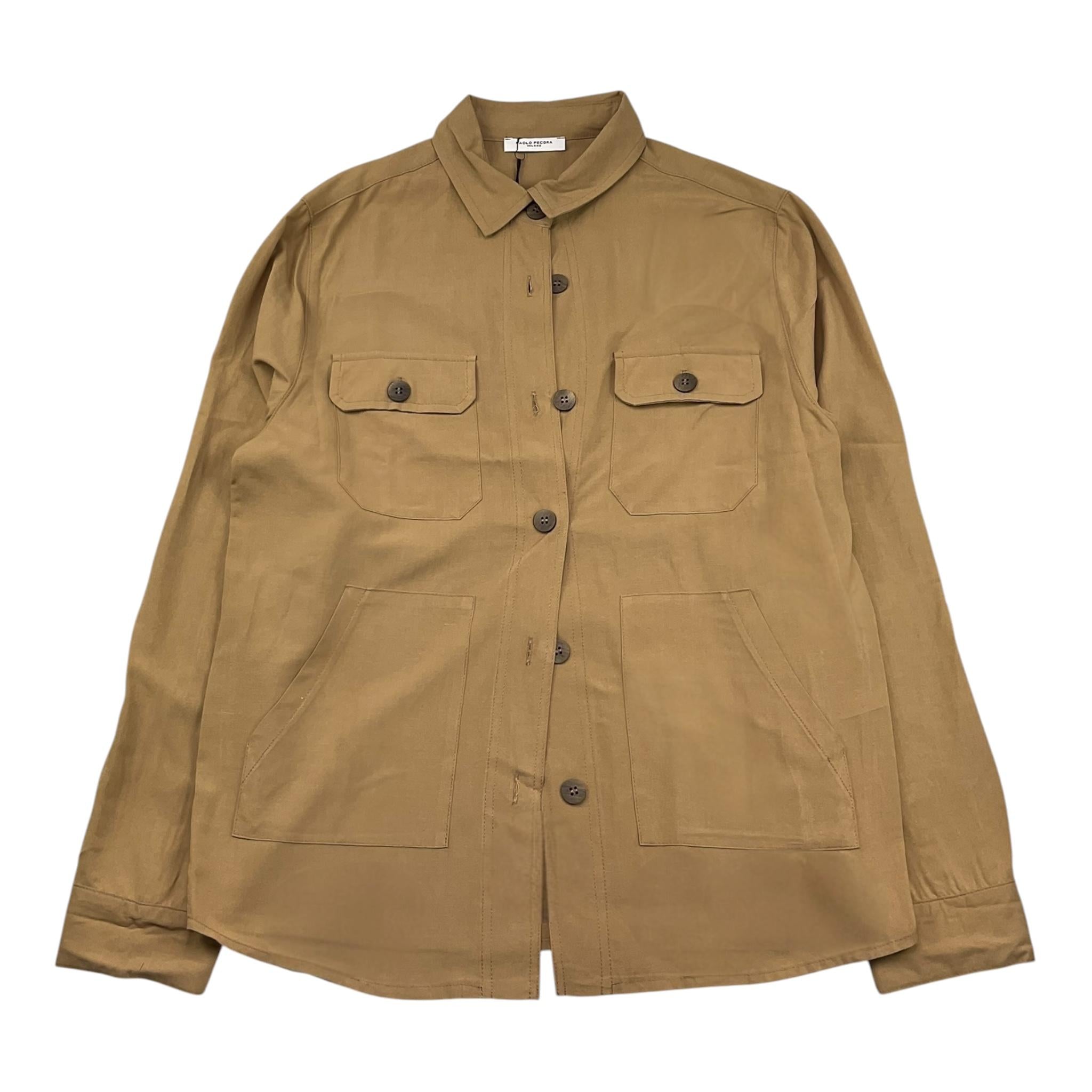 Paolo Pecora Camicia Manica Lunga Tinta Unita per Bambino PP4067 BEIGE PAOLO PECORA 