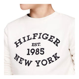 TOMMY HILFIGER felpa tinta unita girocollo con stampa Panna per Neonato KB0KB09048N PANNA TOMMY HILFIGER 