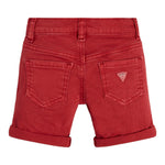 Guess Bermuda Tinta Unita con Girovita Regolabile per Neonato N1RD03WE620N ROSSO GUESS 