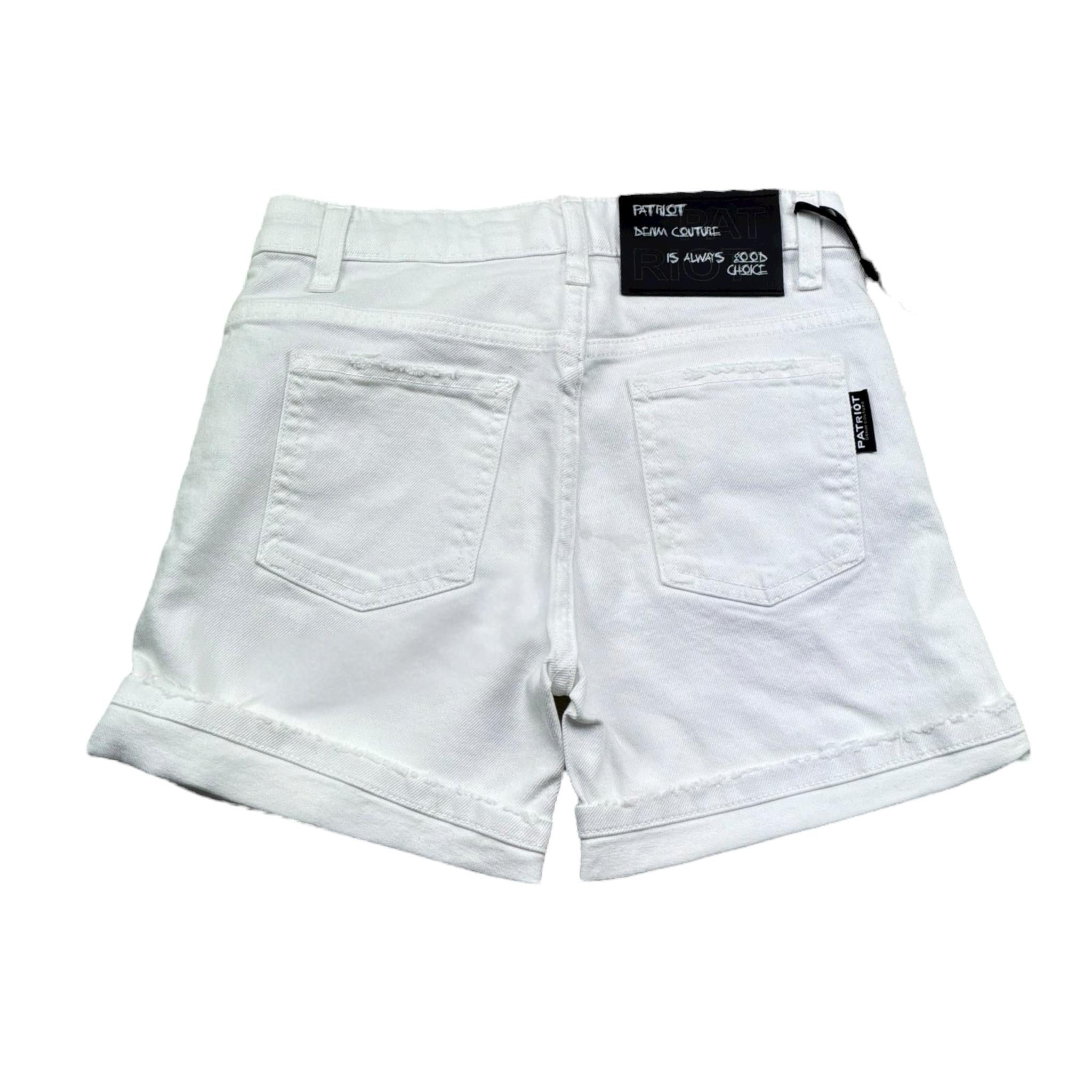 Patriot Bermuda Tinta Unita con Girovita Regolabile per Bambino PJ5S2SPCK06 BIANCO PATRIOT 