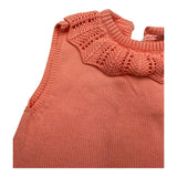 Wedoble Solid Coral Baby Girl's Sleeveless Romper
