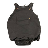 Bamboom+Babies Solid Color Romper with Pocket Grey for Newborn