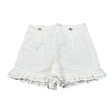 Fun & Fun Short Tinta Unita con Balze per Bambina FCJSO16587 BIANCO FUN & FUN 