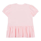 Moschino Abito Tinta Unita con Stampa per Neonata MDV0C7X ROSA MOSCHINO 