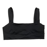 Two Top Black Logo Solid Color Armhole Top for Girls