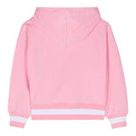 Monnalisa Felpa Tinta Unita con Cappuccio E Stampa Barbie per Bambina 19C637 ROSA MONNALISA 