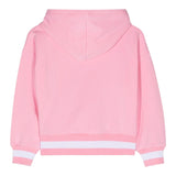 Monnalisa Felpa Tinta Unita con Cappuccio E Stampa Barbie per Bambina 19C637 ROSA MONNALISA 